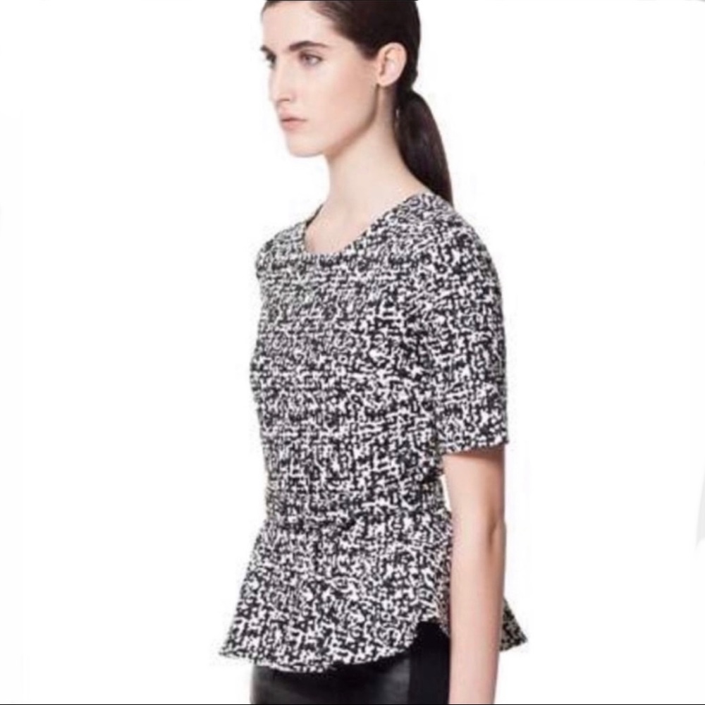 Zara Stretch Knit Peplum Top